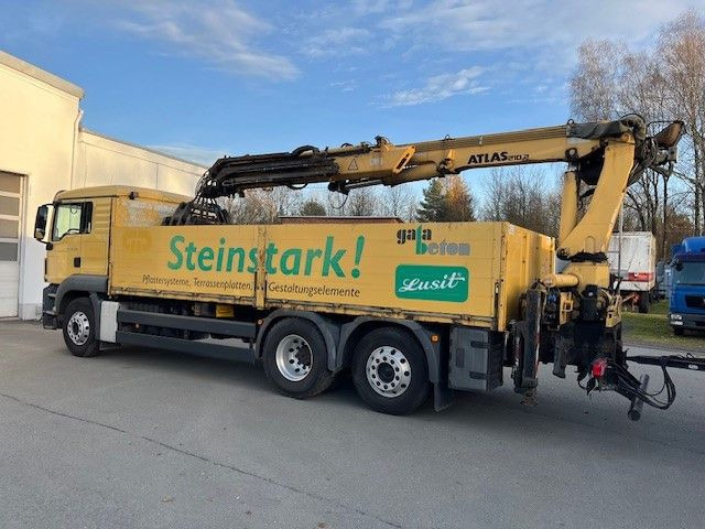 MAN TGS 26.400 Baustoff LKW mit Ladekran Atlas 210.2 - 드롭사이드/ 플랫베드 트럭, 크레인 트럭 : 사진 4 MAN TGS 26.400 Baustoff LKW mit Ladekran Atlas 210.2 - 드롭사이드/ 플랫베드 트럭, 크레인 트럭 : 사진 4