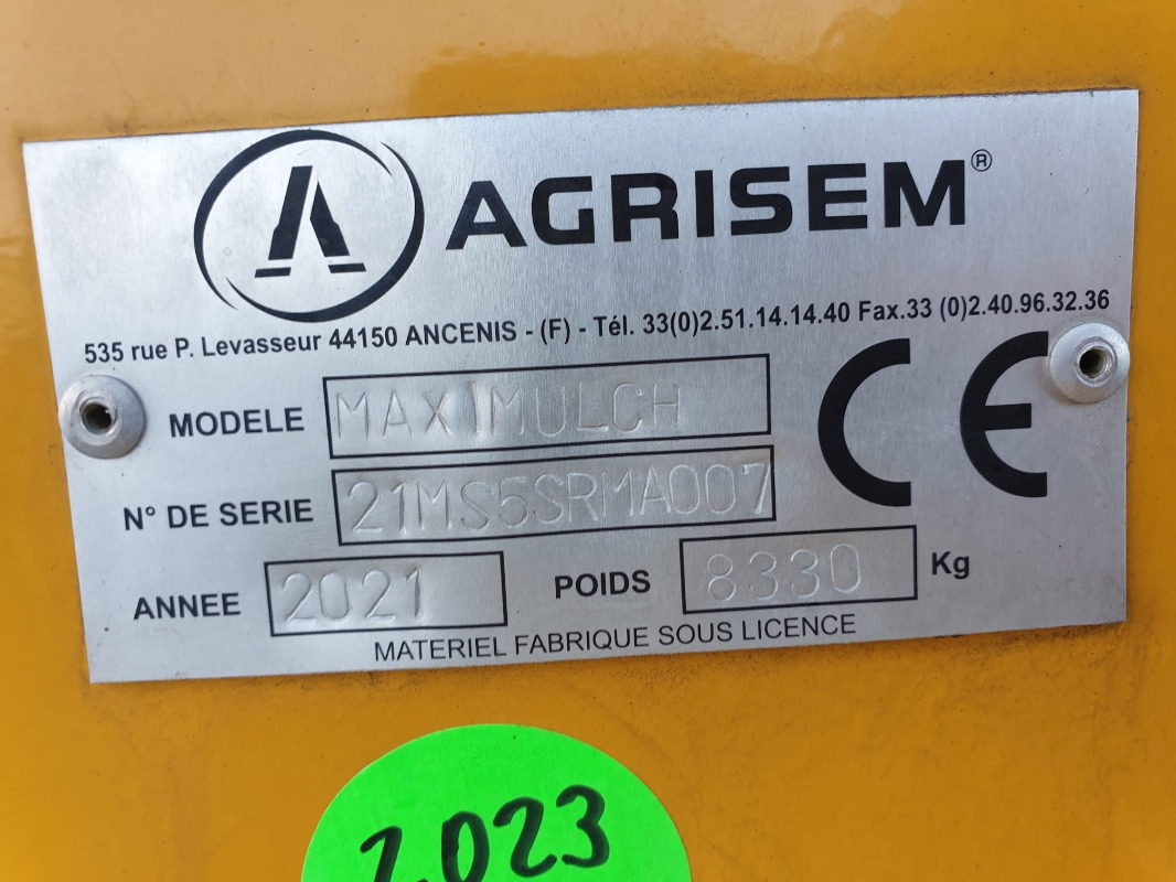 Agrisem MAXIMULCH - 로터베이터 : 사진 2 Agrisem MAXIMULCH - 로터베이터 : 사진 2