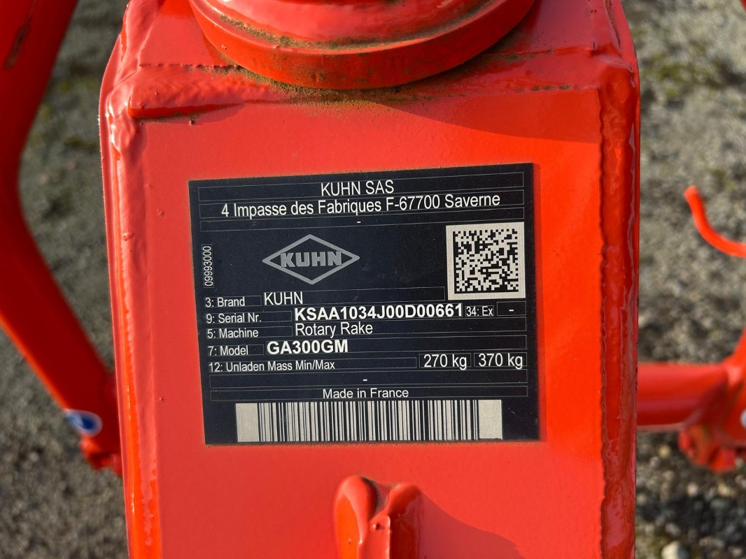 Kuhn GA 300 GM - 반전기/ 레이크 : 사진 3 Kuhn GA 300 GM - 반전기/ 레이크 : 사진 3