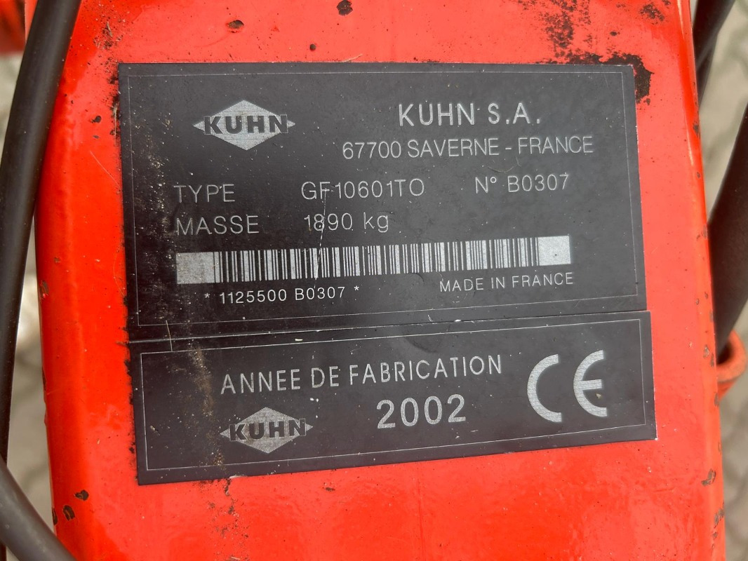 Kuhn GF 10601 TO - 반전기/ 레이크 : 사진 3 Kuhn GF 10601 TO - 반전기/ 레이크 : 사진 3