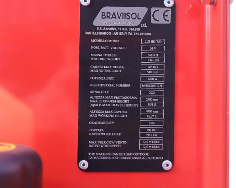 관절 붐 Bravi LUI HD WD Leonardo New, Electric, 4.90m Working He : 사진 7