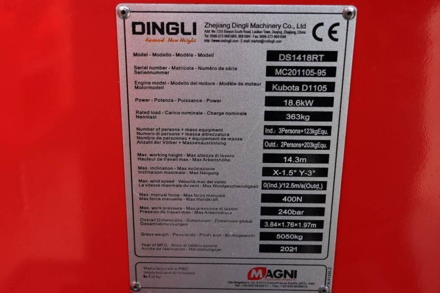시저 리프트 Magni DS1418RT New And Available Directly From Stock, Di : 사진 6