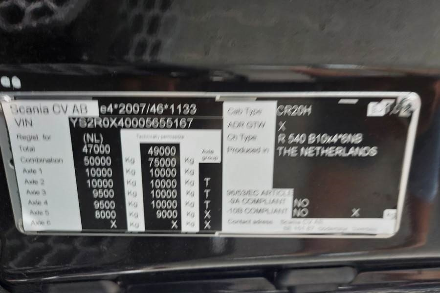 전천후 지형 크레인 Scania R540 B10x4 Valid inspection, *Guarantee! 10x4x6 Dr : 사진 6