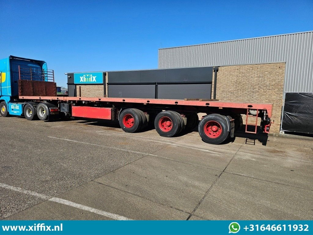 드롭사이드/ 플랫베드 세미 트레일러 ES-GE 3-ass. Vlakke dubbel 2x uitschuifbare oplegger / 3x gestuurd : 사진 11