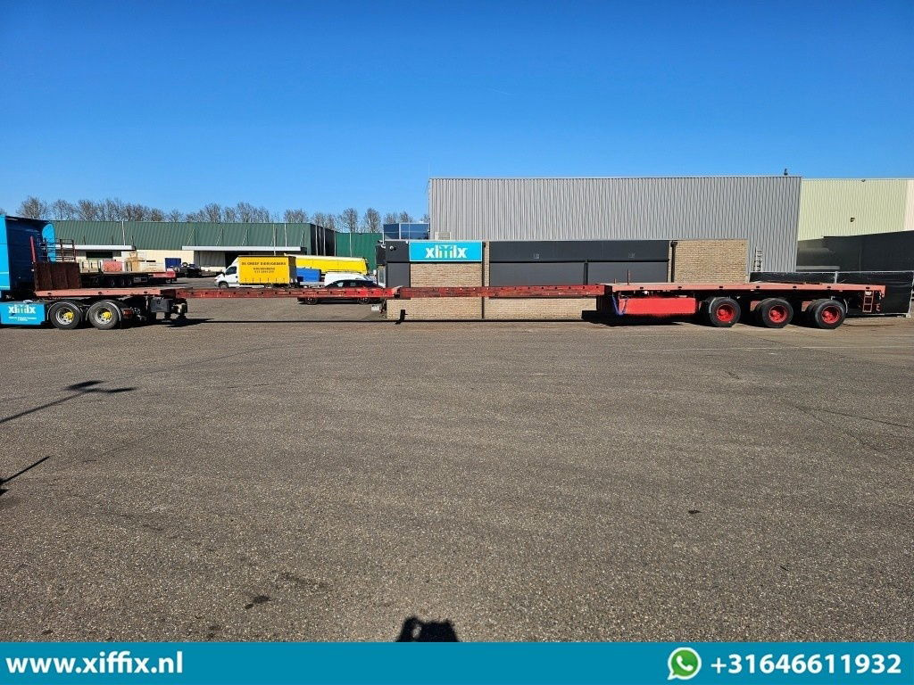 드롭사이드/ 플랫베드 세미 트레일러 ES-GE 3-ass. Vlakke dubbel 2x uitschuifbare oplegger / 3x gestuurd : 사진 15