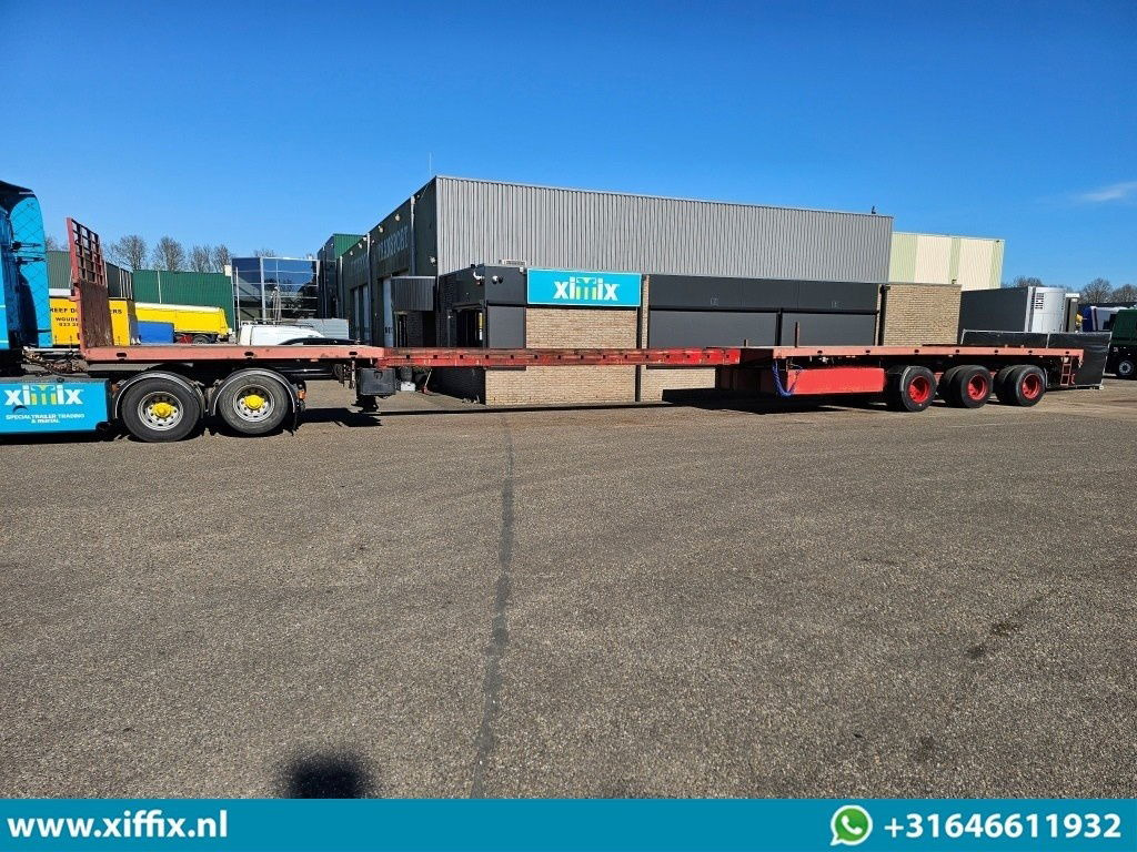 드롭사이드/ 플랫베드 세미 트레일러 ES-GE 3-ass. Vlakke dubbel 2x uitschuifbare oplegger / 3x gestuurd : 사진 14