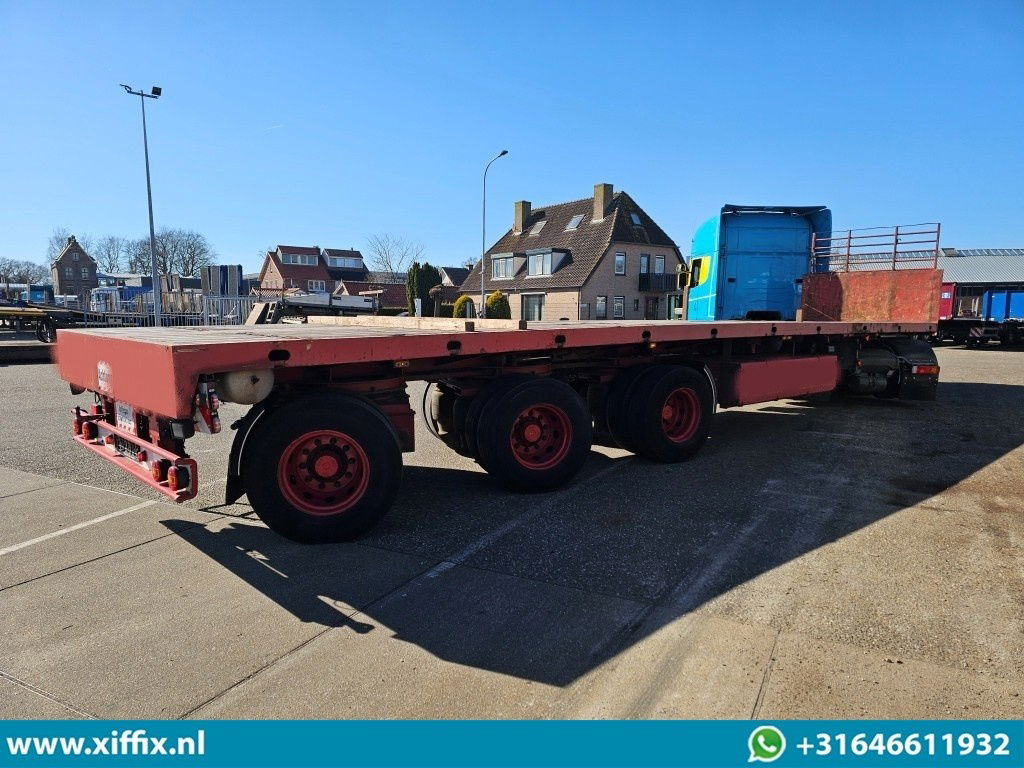 드롭사이드/ 플랫베드 세미 트레일러 ES-GE 3-ass. Vlakke dubbel 2x uitschuifbare oplegger / 3x gestuurd : 사진 8