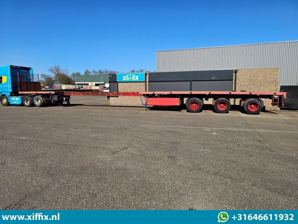 드롭사이드/ 플랫베드 세미 트레일러 ES-GE 3-ass. Vlakke dubbel 2x uitschuifbare oplegger / 3x gestuurd : 사진 12