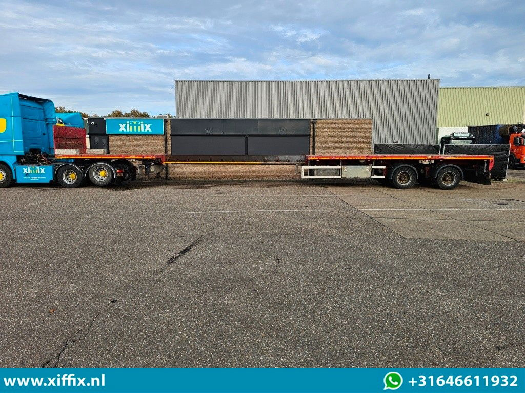 드롭사이드/ 플랫베드 세미 트레일러 Faymonville 2-ass. Vlakke dubbel 2x uitschuifbare oplegger / 2x gestuurd : 사진 14 드롭사이드/ 플랫베드 세미 트레일러 Faymonville 2-ass. Vlakke dubbel 2x uitschuifbare oplegger / 2x gestuurd : 사진 14