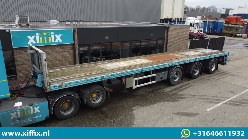 Floor 3-ass. Oplegger met kraanspoor / 2x gestuurd - 드롭사이드/ 플랫베드 세미 트레일러 : 사진 1 Floor 3-ass. Oplegger met kraanspoor / 2x gestuurd - 드롭사이드/ 플랫베드 세미 트레일러 : 사진 1