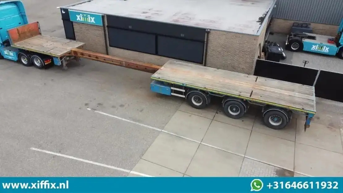Floor 3-ass. Vlakke uitschuifbare oplegger / 2x gestuurd / 13907  - 드롭사이드/ 플랫베드 세미 트레일러 : 사진 1 Floor 3-ass. Vlakke uitschuifbare oplegger / 2x gestuurd / 13907  - 드롭사이드/ 플랫베드 세미 트레일러 : 사진 1