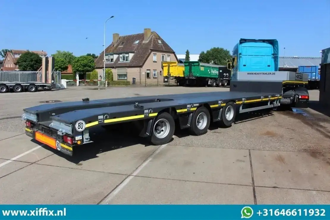 Goldhofer TE Huur 3-ass. Uitschuifbare semi dieplader / Naloop gestuurd - 저하대 세미 트레일러 : 사진 3 Goldhofer TE Huur 3-ass. Uitschuifbare semi dieplader / Naloop gestuurd - 저하대 세미 트레일러 : 사진 3