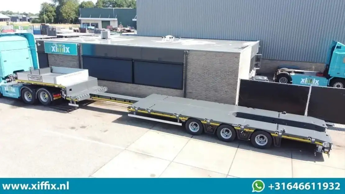 Goldhofer TE Huur 3-ass. Uitschuifbare semi dieplader / Naloop gestuurd - 저하대 세미 트레일러 : 사진 1 Goldhofer TE Huur 3-ass. Uitschuifbare semi dieplader / Naloop gestuurd - 저하대 세미 트레일러 : 사진 1