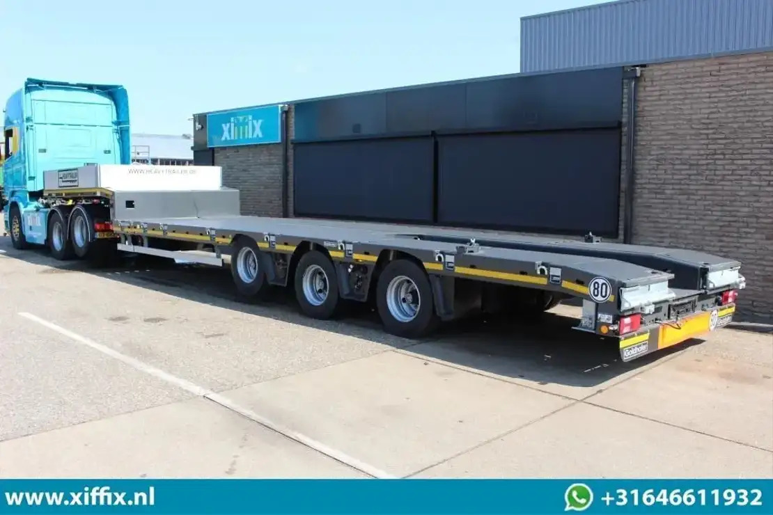 Goldhofer TE Huur 3-ass. Uitschuifbare semi dieplader / Naloop gestuurd - 저하대 세미 트레일러 : 사진 5 Goldhofer TE Huur 3-ass. Uitschuifbare semi dieplader / Naloop gestuurd - 저하대 세미 트레일러 : 사진 5