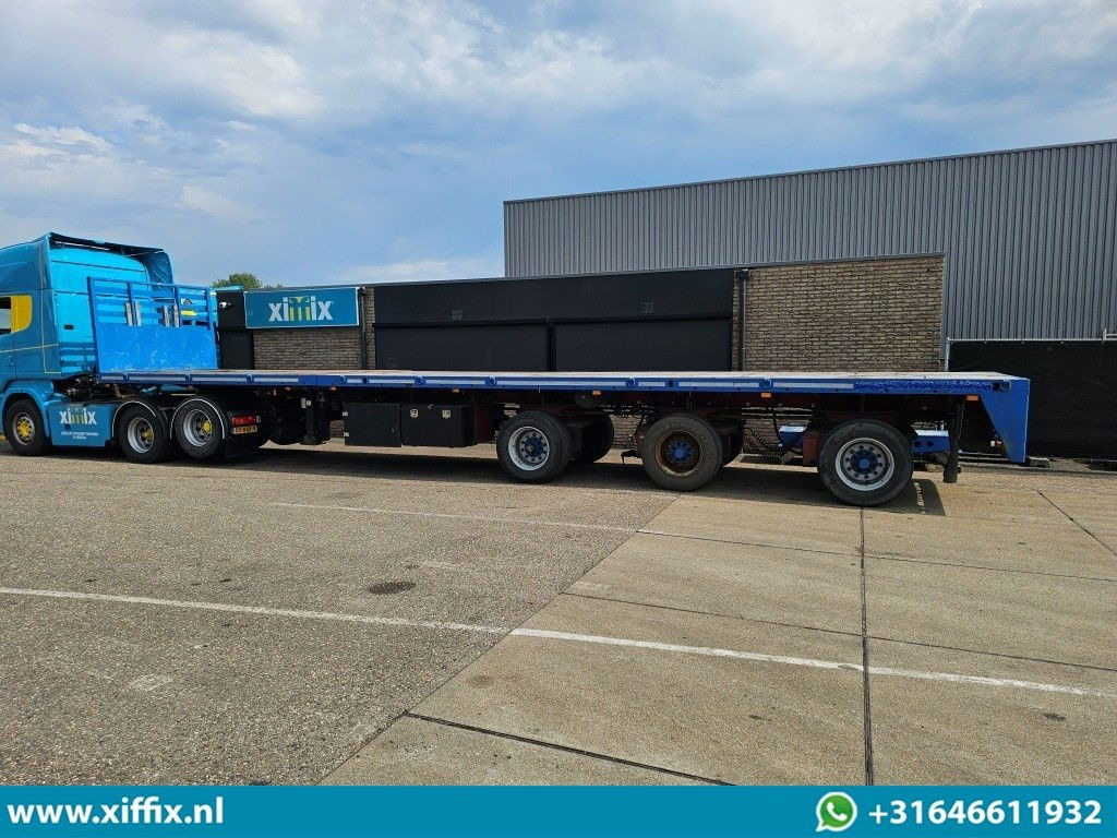 드롭사이드/ 플랫베드 세미 트레일러 Lako 3-ass. Vlakke dubbel 2x uitschuifbare oplegger / 3x gestuurd : 사진 6