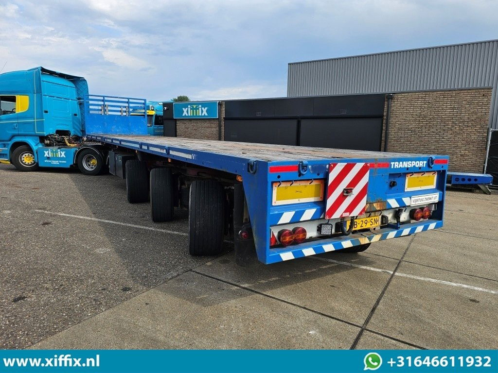 드롭사이드/ 플랫베드 세미 트레일러 Lako 3-ass. Vlakke dubbel 2x uitschuifbare oplegger / 3x gestuurd : 사진 8