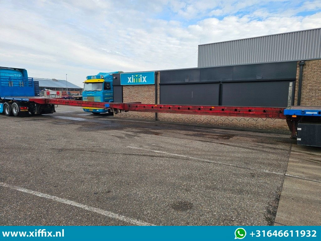 드롭사이드/ 플랫베드 세미 트레일러 Lako 3-ass. Vlakke dubbel 2x uitschuifbare oplegger / 3x gestuurd : 사진 11