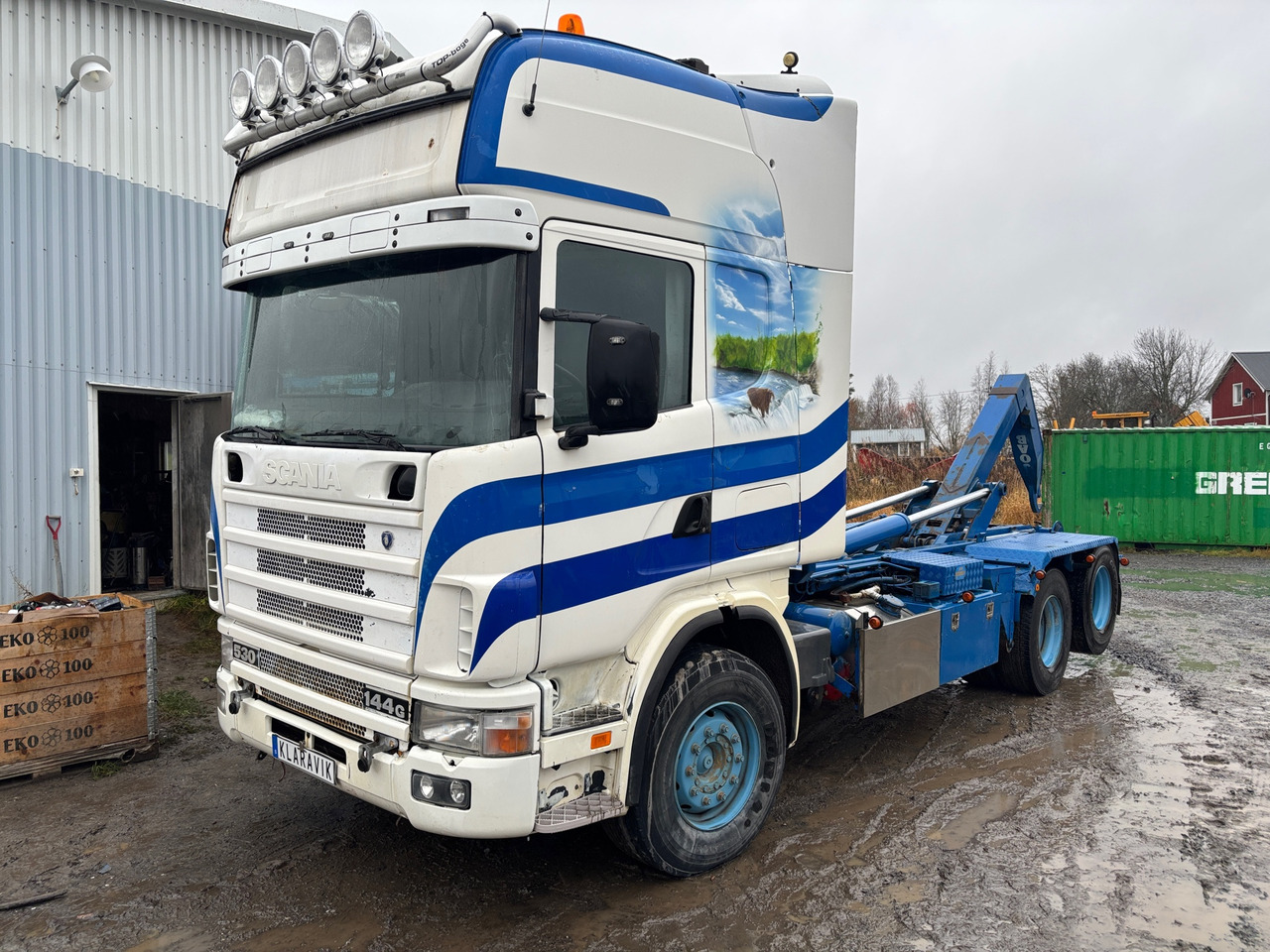 Scania 144G 530 - 후크 리프트 트럭 : 사진 1 Scania 144G 530 - 후크 리프트 트럭 : 사진 1
