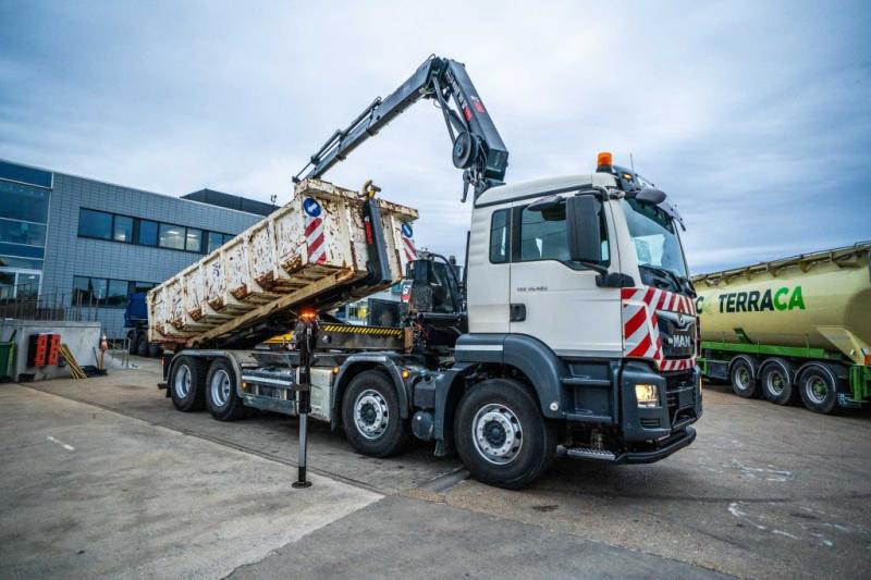 MAN TGS 32.420 BL + HIAB X-HIDUO 188/3x - 후크 리프트 트럭, 크레인 트럭 : 사진 2 MAN TGS 32.420 BL + HIAB X-HIDUO 188/3x - 후크 리프트 트럭, 크레인 트럭 : 사진 2