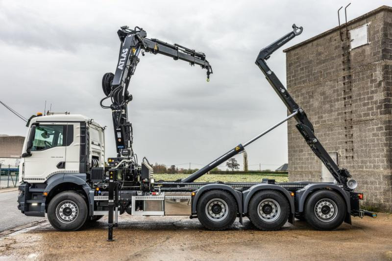 MAN TGS 35.520 BL - ATLAS 240.2E - 후크 리프트 트럭, 크레인 트럭 : 사진 2 MAN TGS 35.520 BL - ATLAS 240.2E - 후크 리프트 트럭, 크레인 트럭 : 사진 2