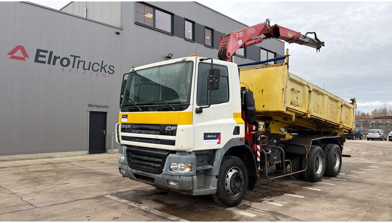 덤프트럭, 크레인 트럭 DAF CF 85.340 (EURO 3 / MANUAL GEARBOX / TOP CONDITION / BIG AXLE / STEEL SUSP. / FASSI F130 CRANE) : 사진 1