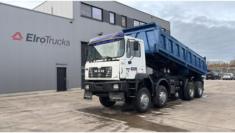 MAN 35.414 (6 CYLINDER / 8X6 / BIG AXLES / STEEL SUSP. / LAMES / GRAND PONT) - 덤프트럭 : 사진 1 MAN 35.414 (6 CYLINDER / 8X6 / BIG AXLES / STEEL SUSP. / LAMES / GRAND PONT) - 덤프트럭 : 사진 1