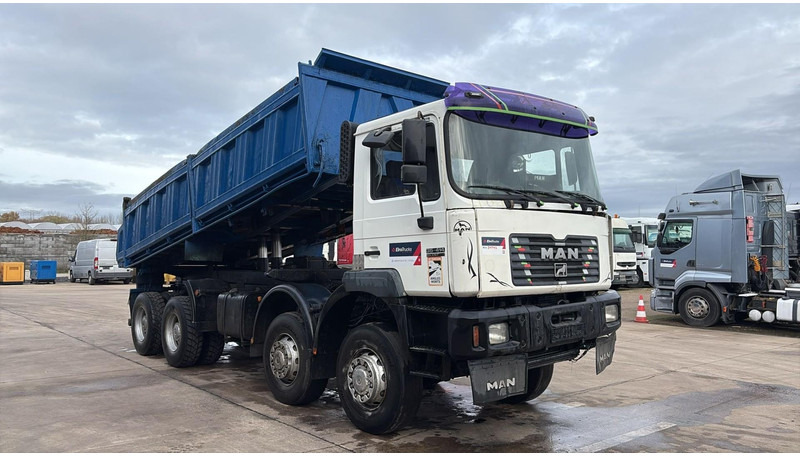 MAN 35.414 (6 CYLINDER / 8X6 / BIG AXLES / STEEL SUSP. / LAMES / GRAND PONT) - 덤프트럭 : 사진 2 MAN 35.414 (6 CYLINDER / 8X6 / BIG AXLES / STEEL SUSP. / LAMES / GRAND PONT) - 덤프트럭 : 사진 2