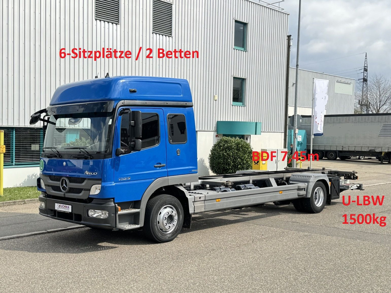 Mercedes-Benz Atego 1529 LL BDF 6-Sitze Umzug u-LBW Gr-Haus - 컨테이너 운반 장치/ 스와프 보디 트럭 : 사진 1 Mercedes-Benz Atego 1529 LL BDF 6-Sitze Umzug u-LBW Gr-Haus - 컨테이너 운반 장치/ 스와프 보디 트럭 : 사진 1