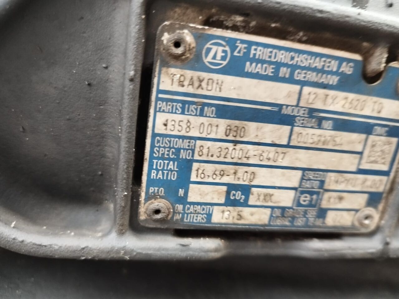 ZF Traxon 12TX2620TD MAN TGX truck - 기어박스 트럭 용 : 사진 1 ZF Traxon 12TX2620TD MAN TGX truck - 기어박스 트럭 용 : 사진 1