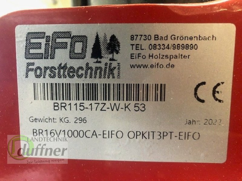 EiFo BR 115-17Z-WK 53 - 로그 스플리터 : 사진 5 EiFo BR 115-17Z-WK 53 - 로그 스플리터 : 사진 5