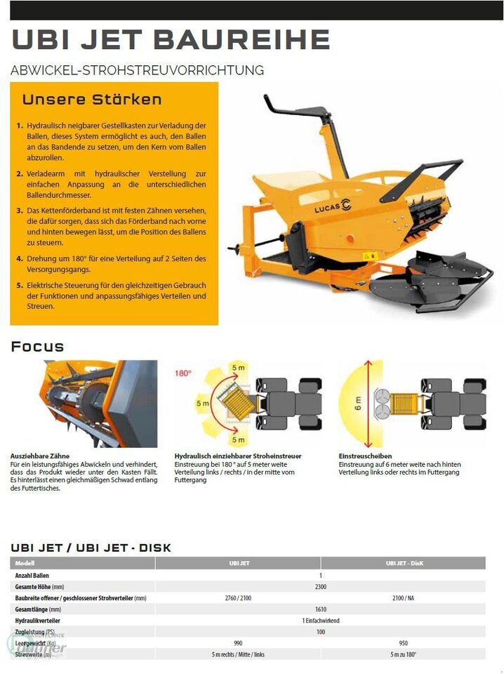 Lucas UBI JET Anbau Dreipunkt - 베일 포장기 : 사진 1 Lucas UBI JET Anbau Dreipunkt - 베일 포장기 : 사진 1