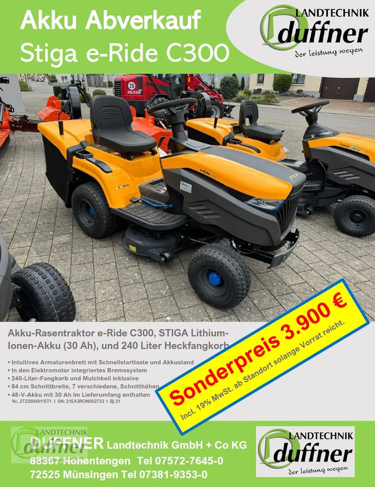 Stiga Stiga e-Ride C300 - 정원 모어 : 사진 1 Stiga Stiga e-Ride C300 - 정원 모어 : 사진 1