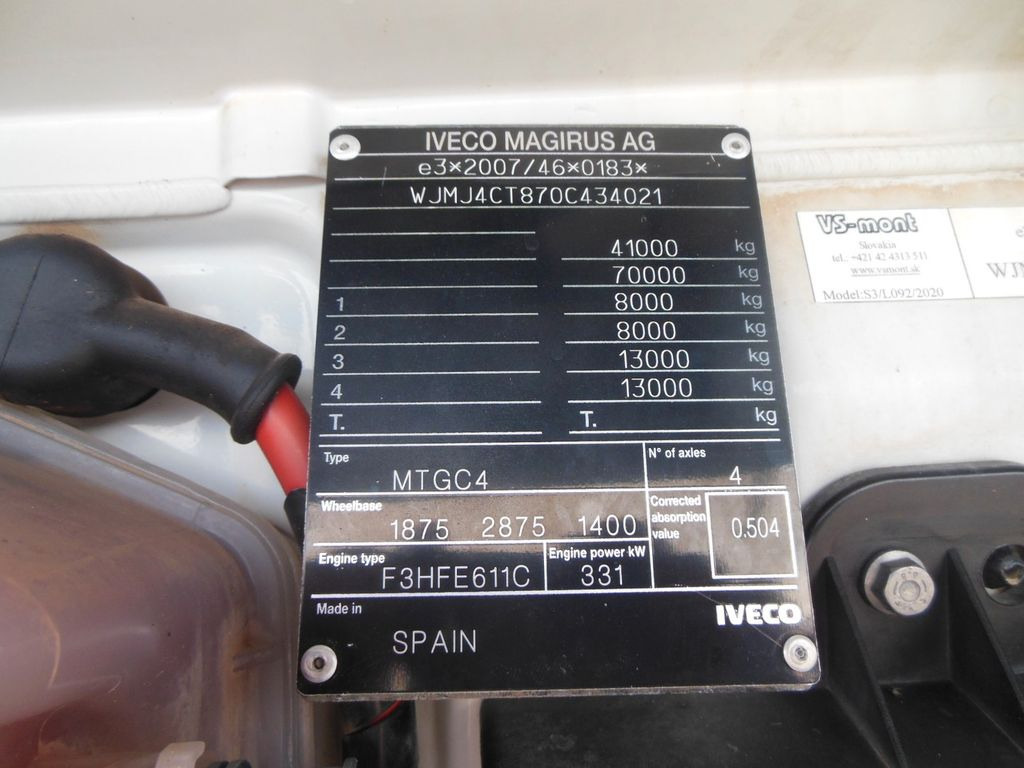 덤프트럭 Iveco TRAKKER AD410T45W, 8X8, BORDMATIC, AHK Iveco TRAKKER AD410T45W, 8X8, BORDMATIC, AHK : 사진 29