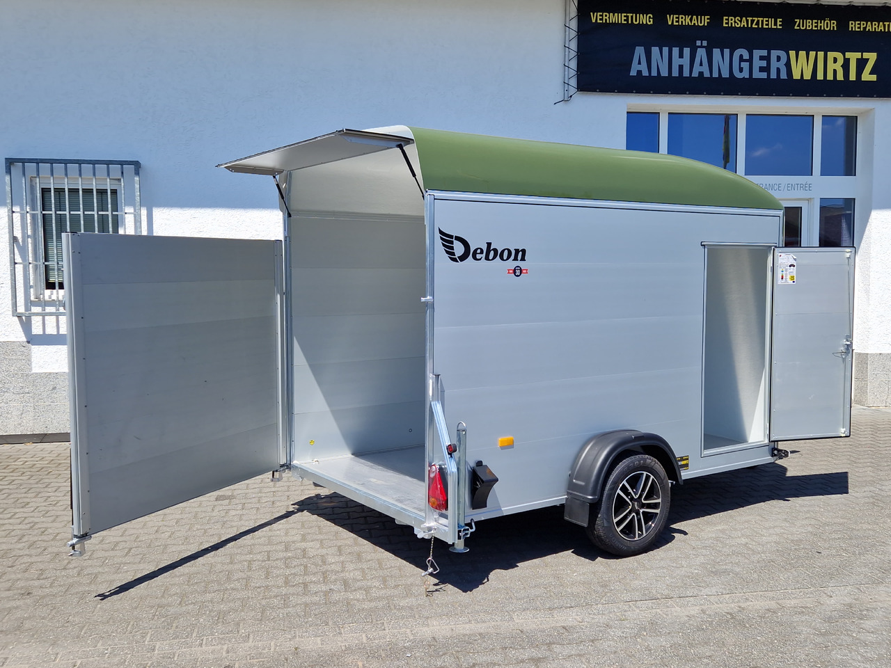 Cargo Roadster 400 312x164x184cm Alu Poly green Alufelgen Aluboden Pullman 1300kg 100km/H - 자동차 트레일러 : 사진 3 Cargo Roadster 400 312x164x184cm Alu Poly green Alufelgen Aluboden Pullman 1300kg 100km/H - 자동차 트레일러 : 사진 3