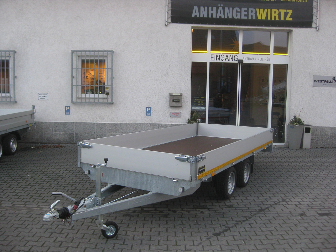 Hochlader 406x180x30cm Lfh:63cm 13" niedrig Fahrwerk (XL) 2700kg order Aktion - 드롭사이드/ 플랫베드 트레일러 : 사진 1 Hochlader 406x180x30cm Lfh:63cm 13" niedrig Fahrwerk (XL) 2700kg order Aktion - 드롭사이드/ 플랫베드 트레일러 : 사진 1