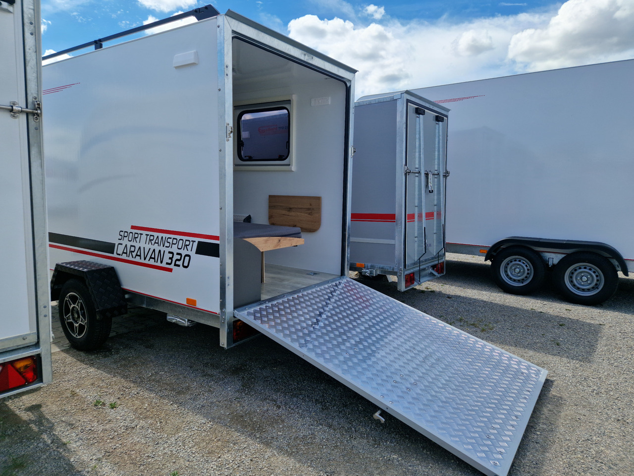 캐러밴 Koffer Camp TFS ST 320.01 320x150x180cm Premium Rampe Seitentür Fenster Bett 1300kg 100km/H : 사진 10