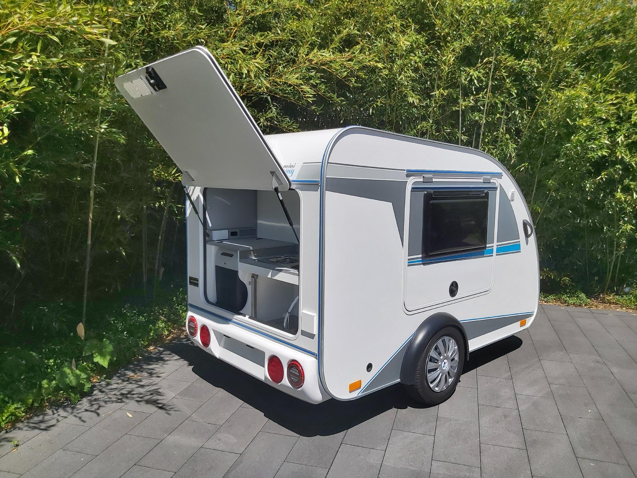 캐러밴 Mini Camper Mini Tommy TMC25 Basic V1 252x140x121cm Küche 100km/H 750kg ohne Bremse Winter Aktion : 사진 6