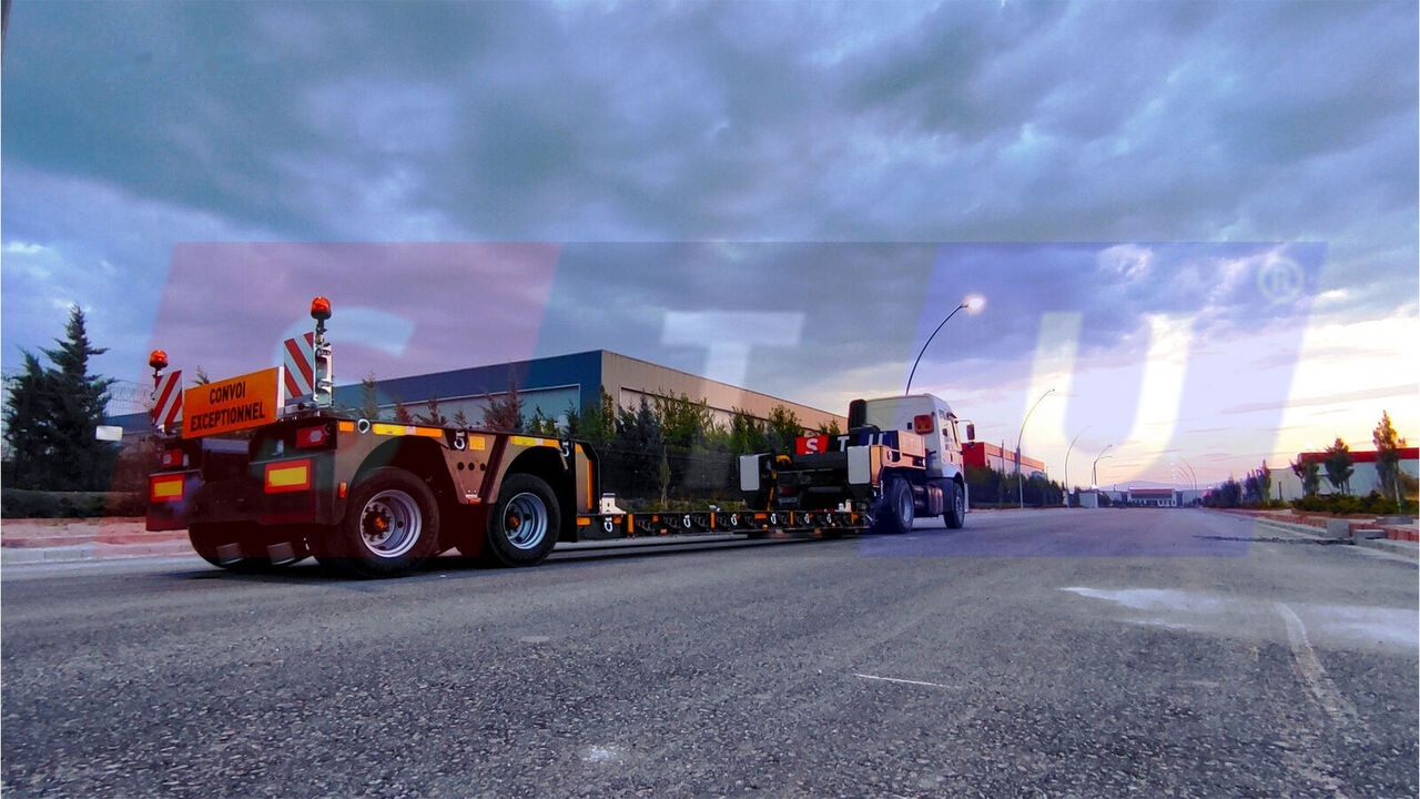 신규 저하대 세미 트레일러 STU 2 Axle Extendable Low Loader : 사진 16