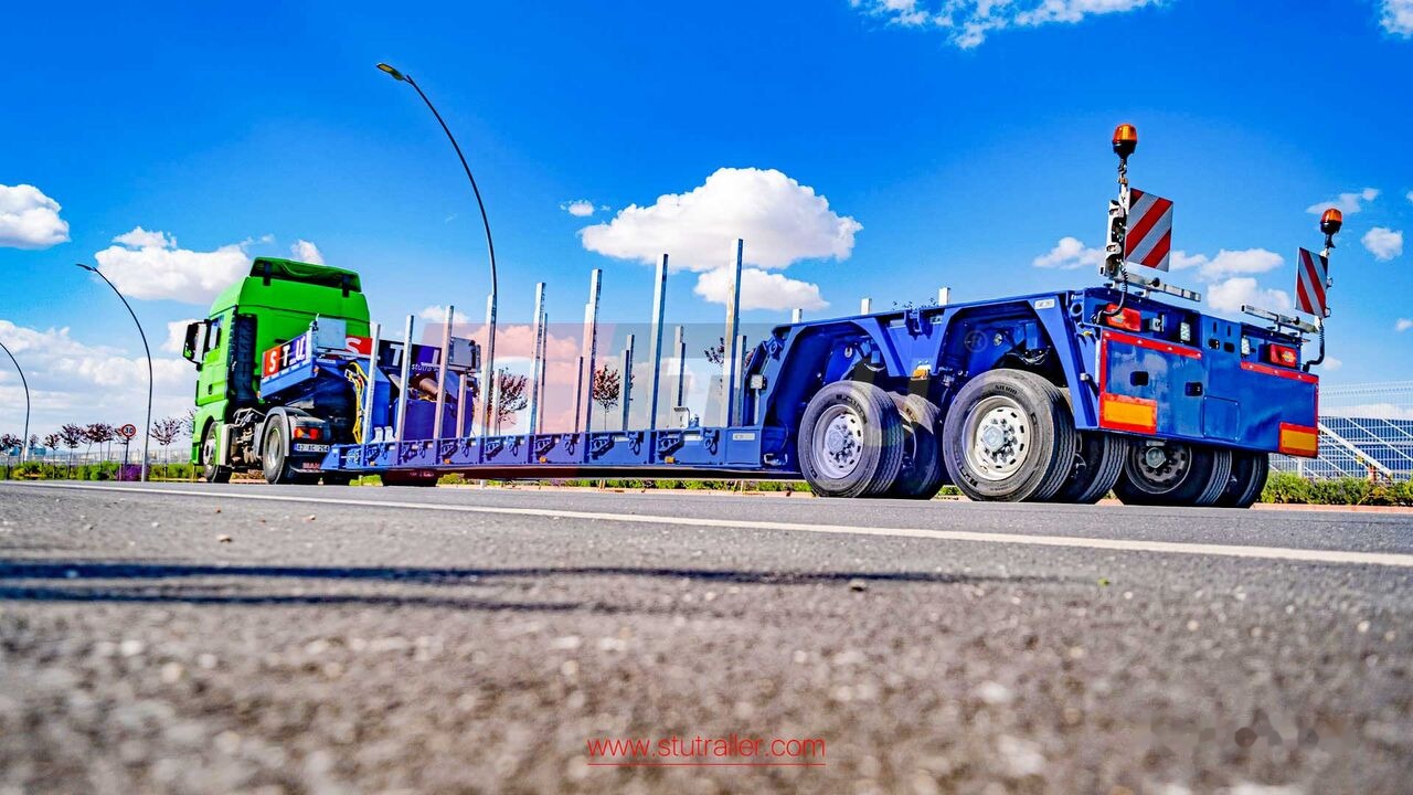 신규 저하대 세미 트레일러 STU 2 Axle Extendable Low Loader : 사진 12