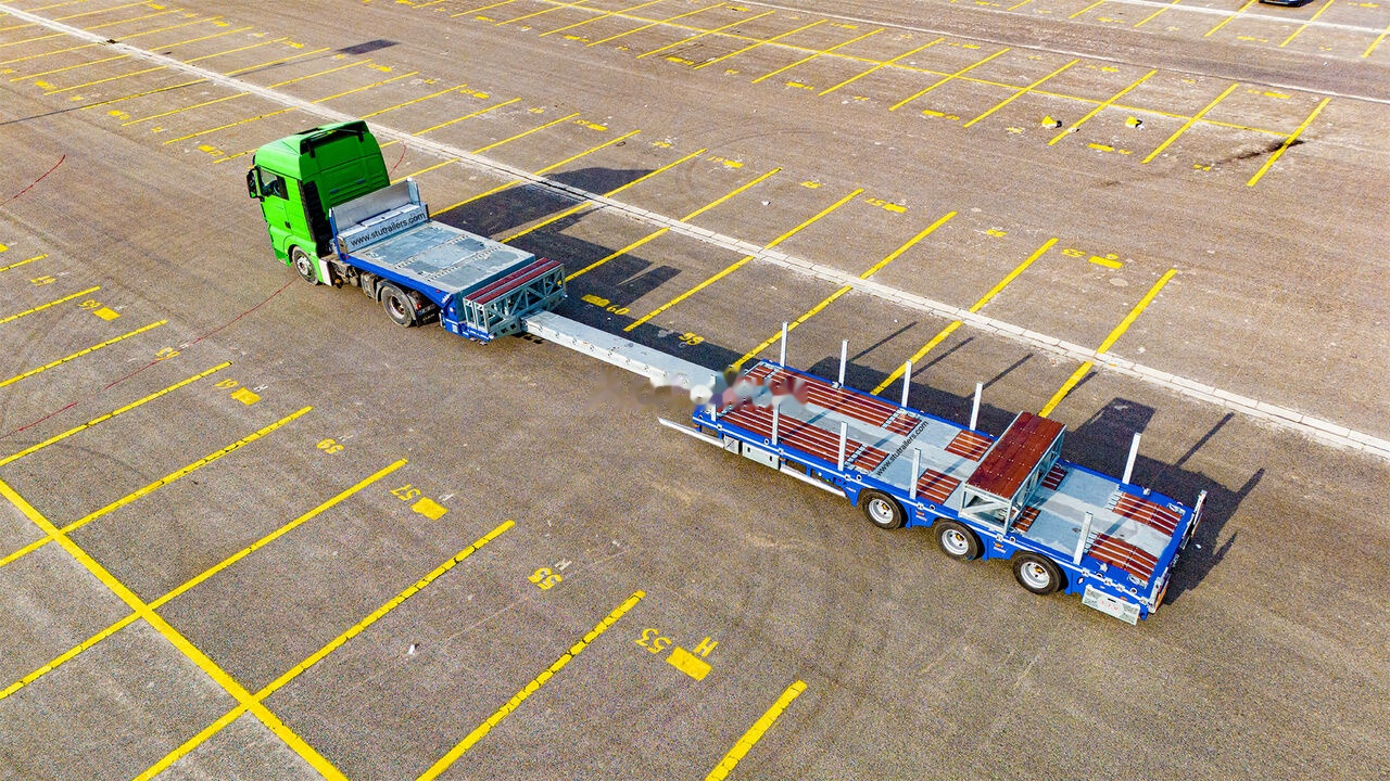 STU 3 Axle Hydraulic Steering Low Loader - 저하대 세미 트레일러 : 사진 3 STU 3 Axle Hydraulic Steering Low Loader - 저하대 세미 트레일러 : 사진 3