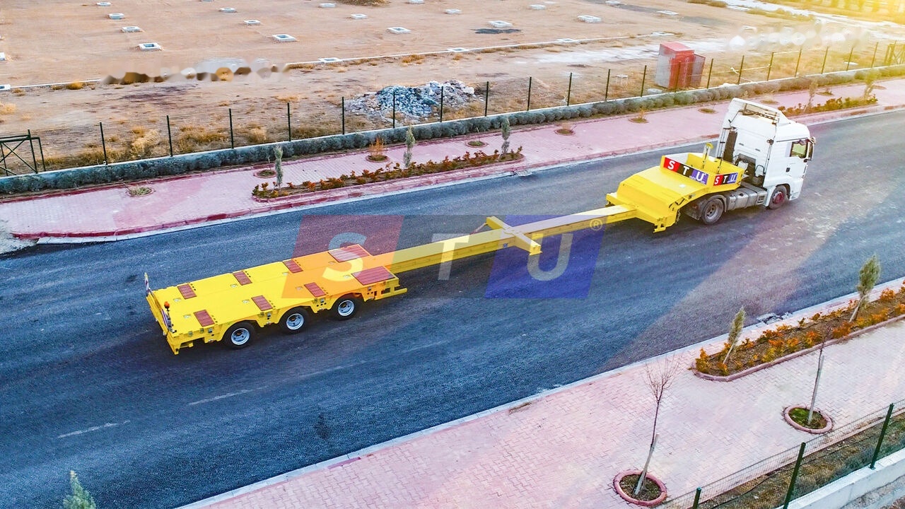 STU 3 Axle Hydraulic Steering Low Loader - 저하대 세미 트레일러 : 사진 1 STU 3 Axle Hydraulic Steering Low Loader - 저하대 세미 트레일러 : 사진 1