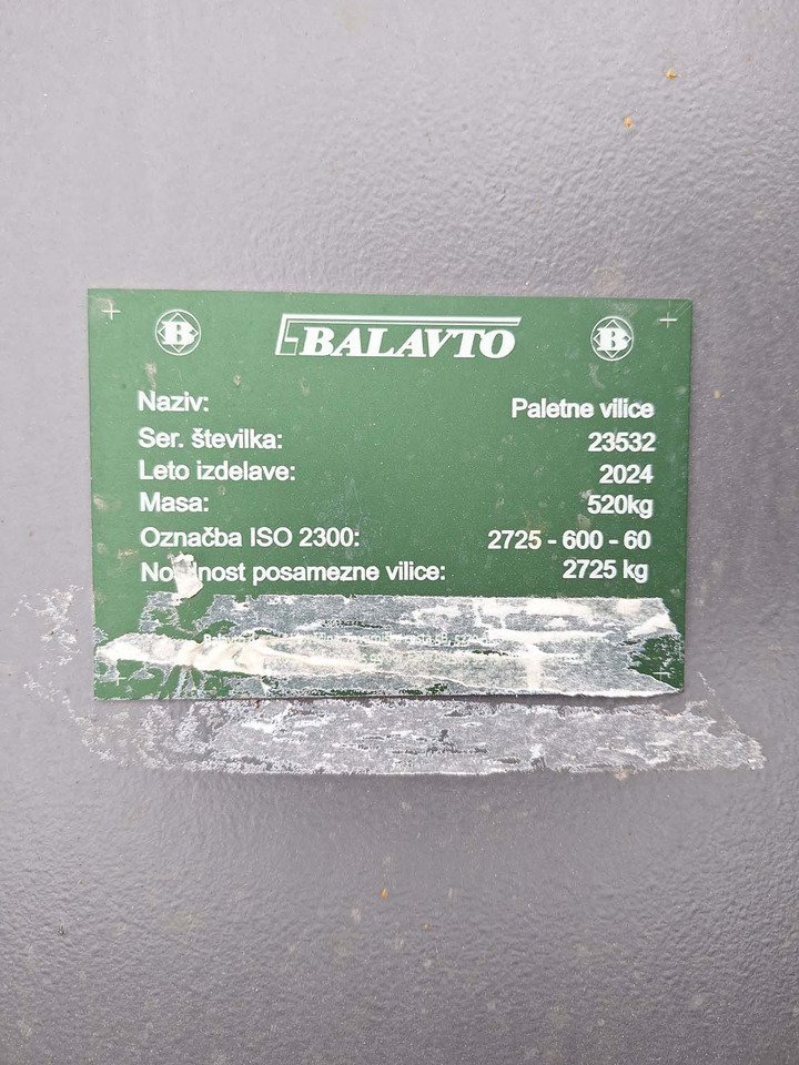 BALAVTO pallet forks 1500 mm - 포크 : 사진 5 BALAVTO pallet forks 1500 mm - 포크 : 사진 5