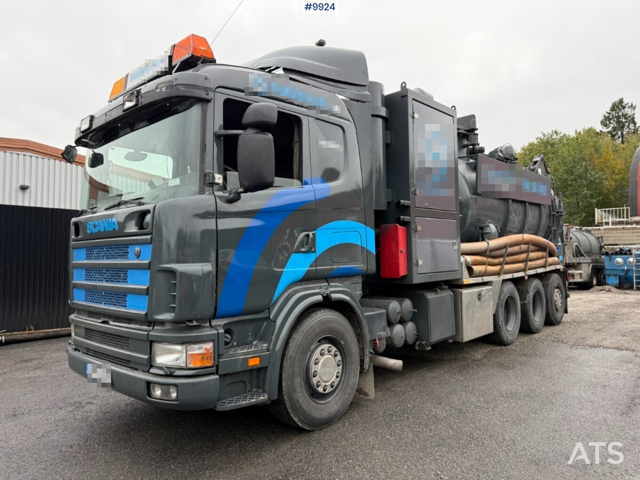 Dry vacuum loader Scania R114 8x4 - 진공 흡입 트럭 : 사진 3 Dry vacuum loader Scania R114 8x4 - 진공 흡입 트럭 : 사진 3