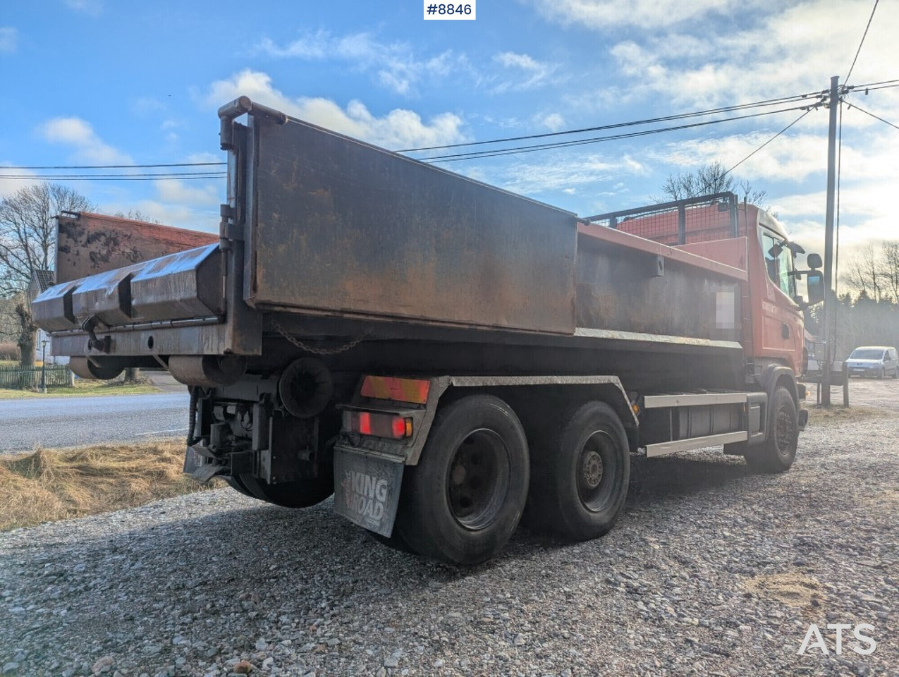 Hook Truck Scania R124BG 6x2 with gravel flatbed (SEE VIDEO) - 후크 리프트 트럭 : 사진 4 Hook Truck Scania R124BG 6x2 with gravel flatbed (SEE VIDEO) - 후크 리프트 트럭 : 사진 4