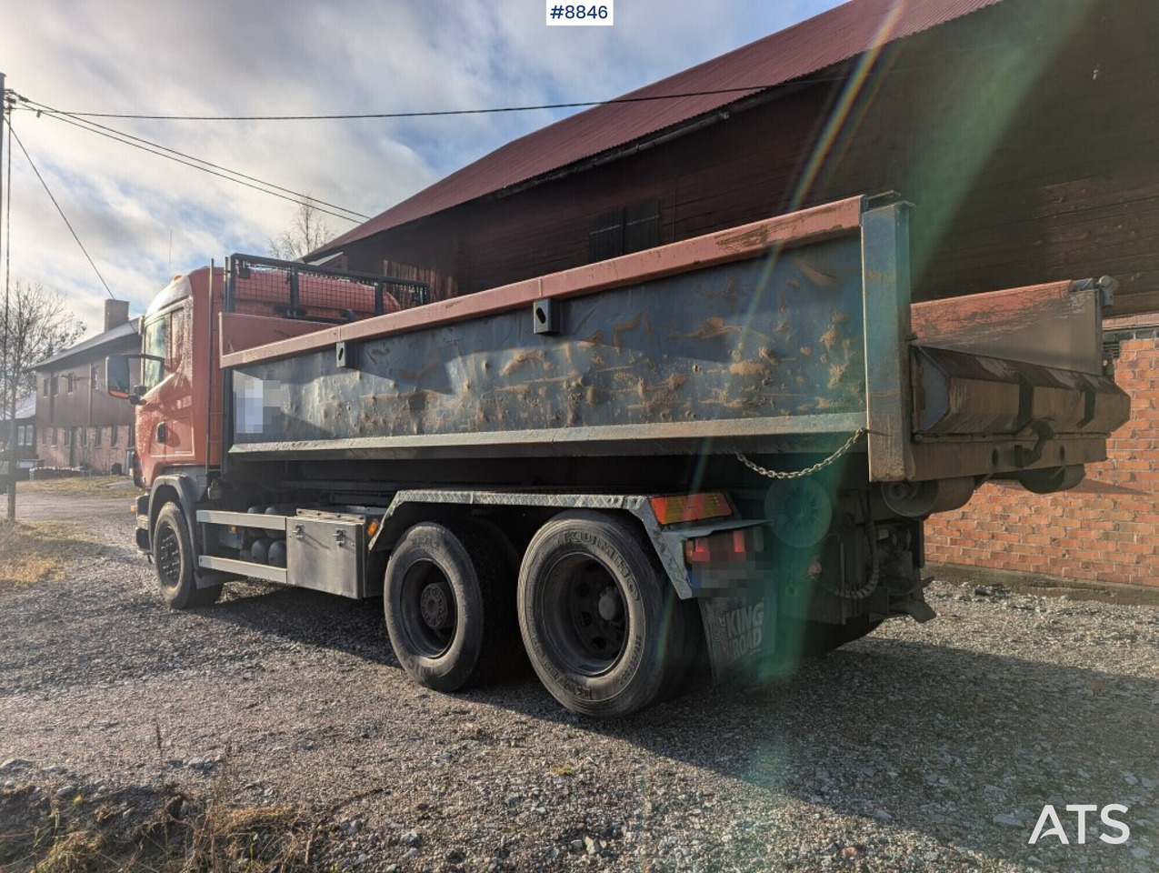 Hook Truck Scania R124BG 6x2 with gravel flatbed (SEE VIDEO) - 후크 리프트 트럭 : 사진 3 Hook Truck Scania R124BG 6x2 with gravel flatbed (SEE VIDEO) - 후크 리프트 트럭 : 사진 3