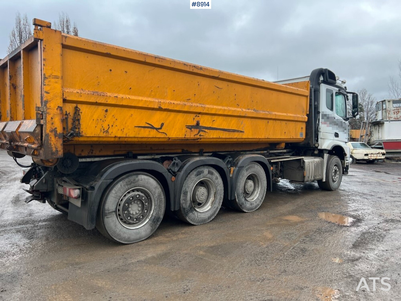 Hooklift Truck Mercedes-Benz Arocs with plow attachments - 후크 리프트 트럭 : 사진 4 Hooklift Truck Mercedes-Benz Arocs with plow attachments - 후크 리프트 트럭 : 사진 4