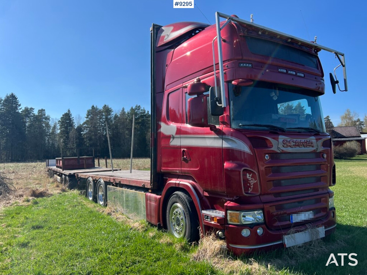 SCANIA R480 LB with flatbed, trailer and dolly REP. OBJECT - 드롭사이드/ 플랫베드 트럭 : 사진 2 SCANIA R480 LB with flatbed, trailer and dolly REP. OBJECT - 드롭사이드/ 플랫베드 트럭 : 사진 2