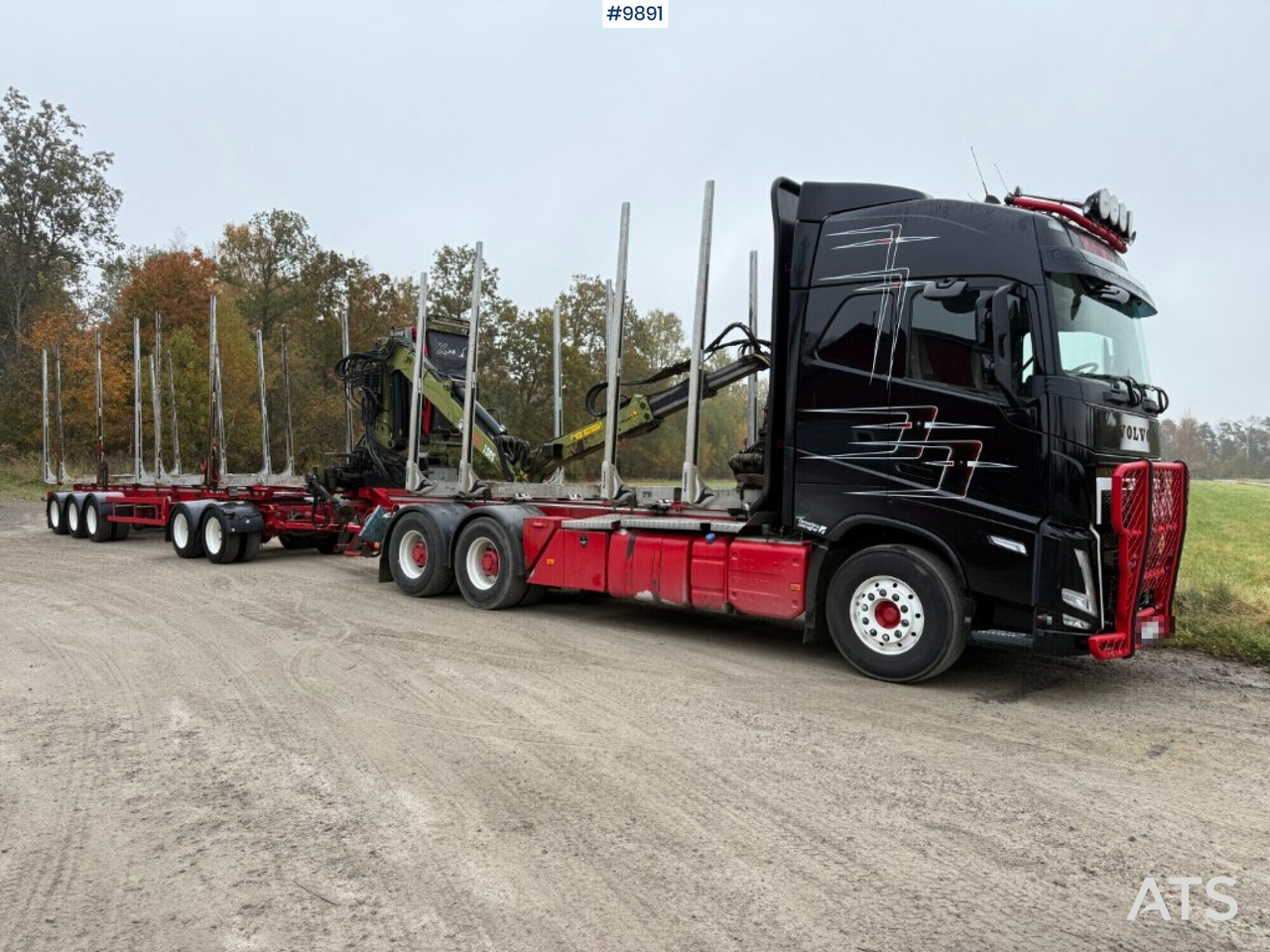Volvo FH64 R Timber truck, trailer and crane - 목재 트럭, 크레인 트럭 : 사진 1 Volvo FH64 R Timber truck, trailer and crane - 목재 트럭, 크레인 트럭 : 사진 1