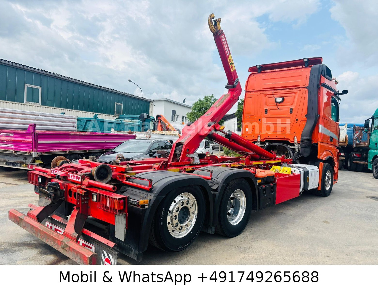 Mercedes-Benz Actros V 2551 L BL 6x2 *Retarder/Hyva-18-60-S - 후크 리프트 트럭, 크레인 트럭 : 사진 4 Mercedes-Benz Actros V 2551 L BL 6x2 *Retarder/Hyva-18-60-S - 후크 리프트 트럭, 크레인 트럭 : 사진 4