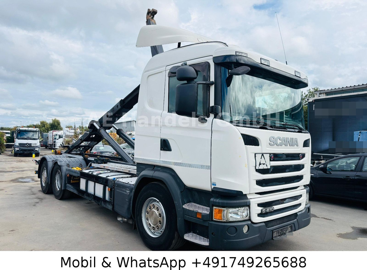 Scania G410 BL 6x2 *Retarder/MEILLER-RK.20.67/Lenk+Lift - 후크 리프트 트럭 : 사진 1 Scania G410 BL 6x2 *Retarder/MEILLER-RK.20.67/Lenk+Lift - 후크 리프트 트럭 : 사진 1